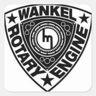Black Wankel Rotary Motor Stickers