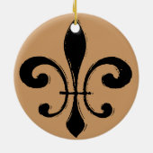 Black Washout Lilie Keramikornament (Hinten)