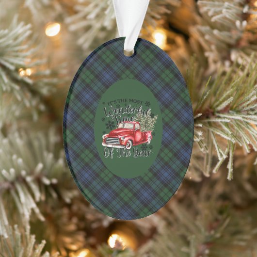 Black Watch Ancient Original Schottischer Tartan Ornament (Baum)