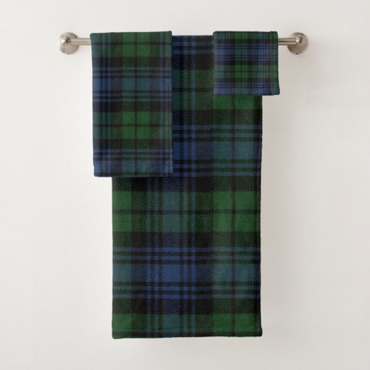 Black Watch Ancient Original Scottish Tartan Badhandtuch Set (Insitu)