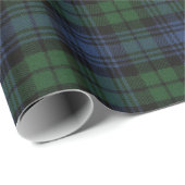 Black Watch Ancient Scottish Tartan Geschenkpapier (Rolleneckpunkt)