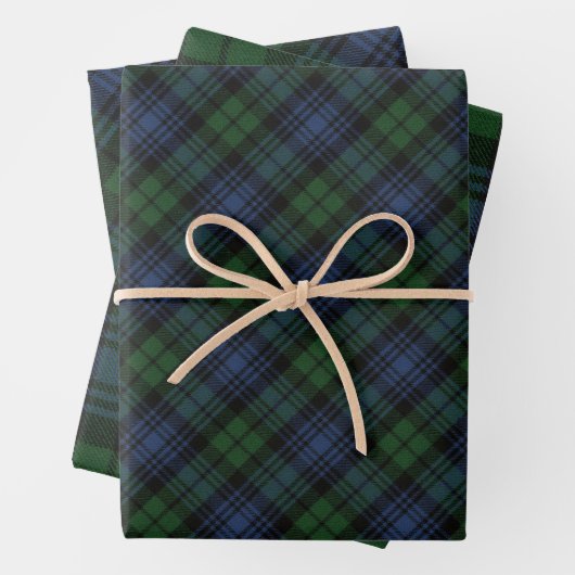 Black Watch Ancient Scottish Tartan Geschenkpapier Set (Beispiel)