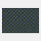 Black Watch Ancient Scottish Tartan Geschenkpapier Set (Vorderseite)