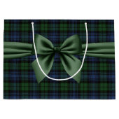 Black Watch Ancient Scottish Tartan Große Geschenktüte (Vorderseite)