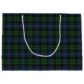Black Watch Ancient Scottish Tartan Große Geschenktüte (Rückseite)