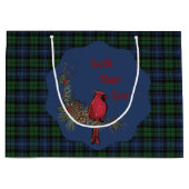 Black Watch Ancient Scottish Tartan  Kardinal Große Geschenktüte (Vorderseite)
