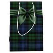 Black Watch Ancient Scottish Tartan Mittlere Geschenktüte (Vorderseite)