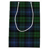 Black Watch Ancient Scottish Tartan Mittlere Geschenktüte (Rückseite)