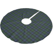 Black Watch Ancient Scottish Tartan Polyester Weihnachtsbaumdecke (Schrägansicht)