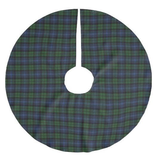 Black Watch Ancient Scottish Tartan Polyester Weihnachtsbaumdecke (Vorderseite)