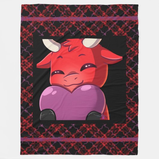 Black Watch Bullpew Tartan-Chat-Liebe Fleecedecke (Vorderseite)