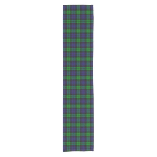 Black Watch Campbell Tartan Kurzer Tischläufer (Vorderseite)