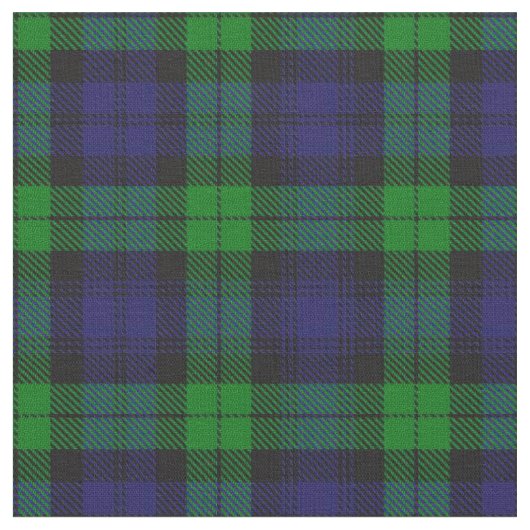 Black Watch Campbell Tartan Stoff (Nahaufnahme)