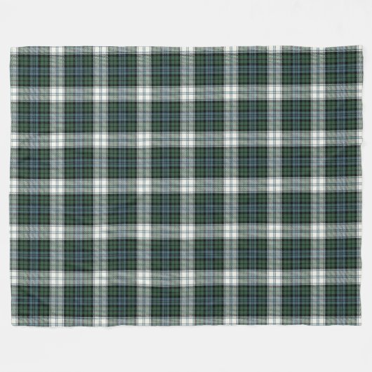 Black Watch dress green tartan checkered plaid  Fleecedecke (Vorderseite (Horizontal))