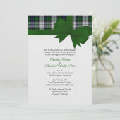 Black Watch Dress Kariert 2 Einladung zur Hochzeit (Stehend Vorderseite)