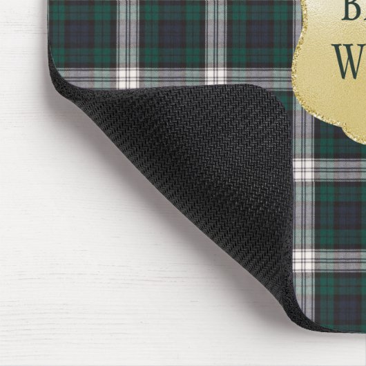 Black Watch Dress Modern Original Scottish Tartan Mousepad (Ecke)