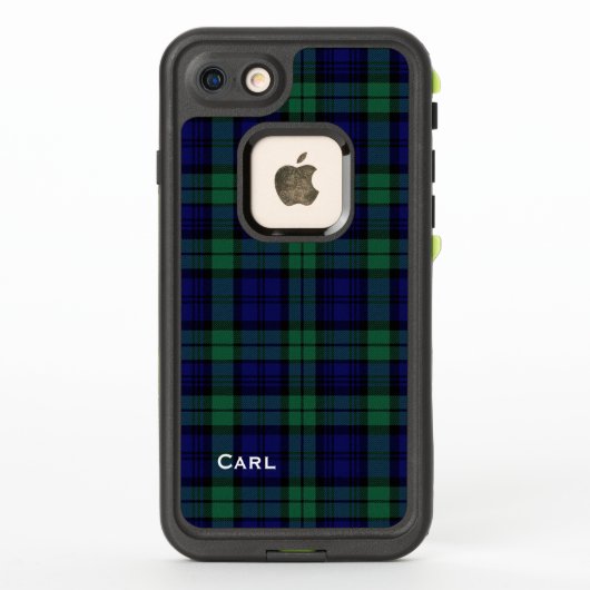 Black Watch Kariert LifeProof iPhone 7 Fall (Rückseite)