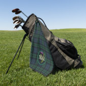 Black Watch Kariert Tartan Scottish Thistle Monogr Golfhandtuch (Gras)