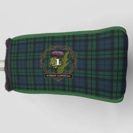 Black Watch Kariert Tartan Scottish Thistlle Name  Golf Headcover