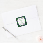 Black Watch Military Celtic Wedding Vielen Dank Quadratischer Aufkleber (Umschlag)