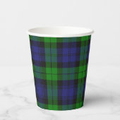 Black Watch Scottish Clan Tartan Paper Cups Pappbecher (Rückseite)