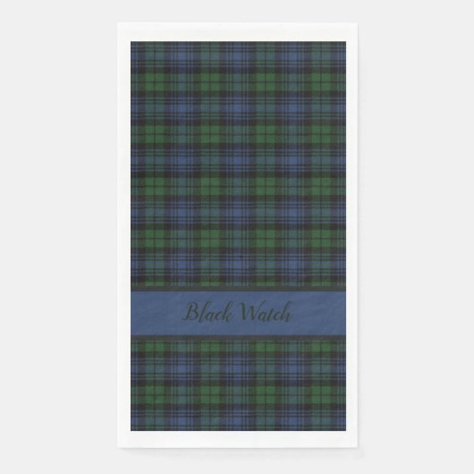Black Watch Scottish Clan Tartan Serviette (Vorderseite)