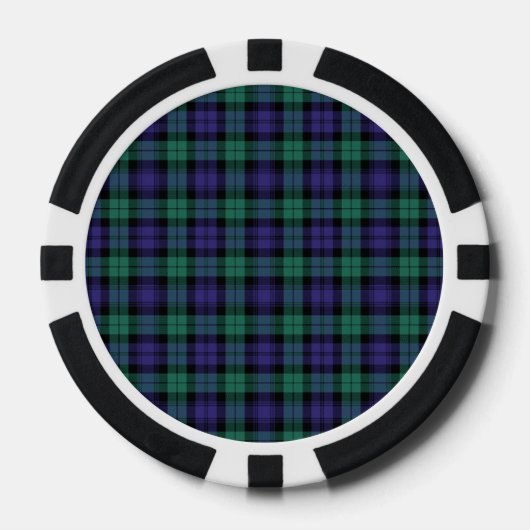 Black Watch Scottish Tartan Pokerchips (Vorderseite)