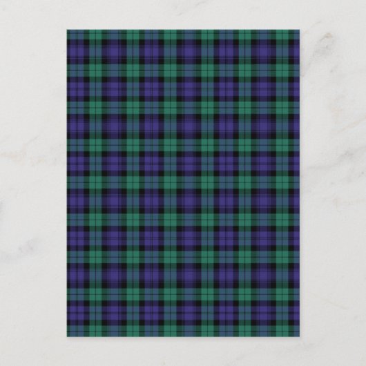 Black Watch Scottish Tartan Postkarte (Vorderseite)