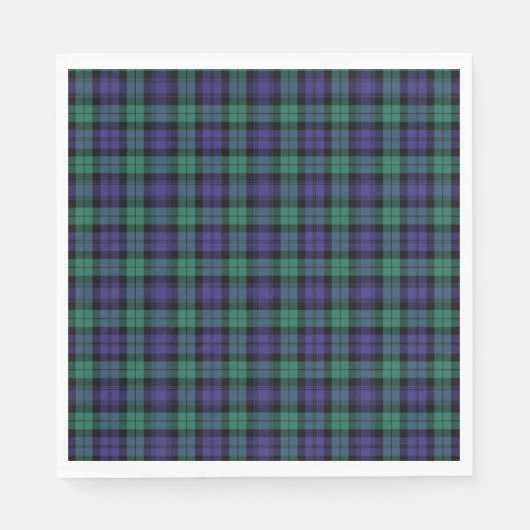 Black Watch Scottish Tartan Serviette (Vorderseite)