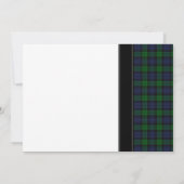 Black Watch Scottish Tartan Wedding Einladung (Rückseite)