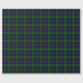 Black Watch Tartan Kariertes schottisches Karierte Geschenkpapier (Flach)