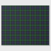 Black Watch Tartan Kariertes schottisches Karierte Geschenkpapier (Flach)