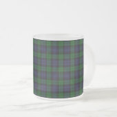 Black Watch Tartan Kariertes schottisches Karierte Mattglastasse (VorderseiteRechts)