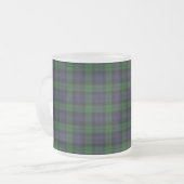 Black Watch Tartan Kariertes schottisches Karierte Mattglastasse (Vorderseite Links)
