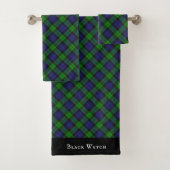 Black Watch Tartan Kariertes schottisches Muster Badhandtuch Set (Insitu)