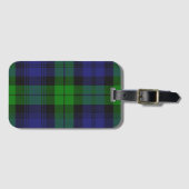 Black Watch Tartan Kariertes schottisches Muster Gepäckanhänger (Vorderseite (Horizontal))