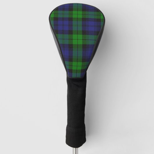 Black Watch Tartan Kariertes schottisches Muster Golf Headcover (Vorderseite)