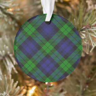 Black Watch Tartan Kariertes schottisches Muster Ornament