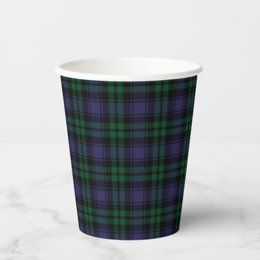 Black Watch Tartan, Karo Pappbecher (Vorderseite)