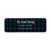 Black Watch Tartan, Karo-Rücksendeadresse (Vorne)