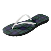 Black Watch Tartan, Plaid Badesandalen (Schrägansicht)