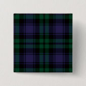 Black Watch Tartan, Plaid Button (Vorderseite)