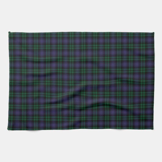 Black Watch Tartan, Plaid Geschirrtuch (Horizontal)