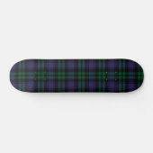 Black Watch Tartan, Plaid Skateboard (Horizontal)