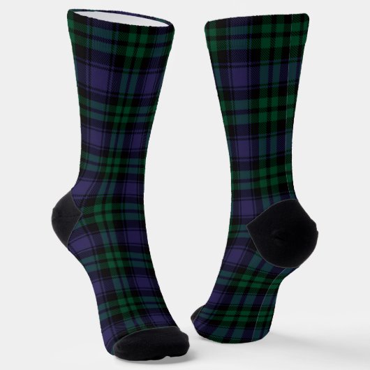Black Watch Tartan, Plaid Socken (Gewinkelt)