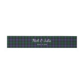 Black Watch Tartan, Plaid Wedding Einladungsbanderole (Flach)