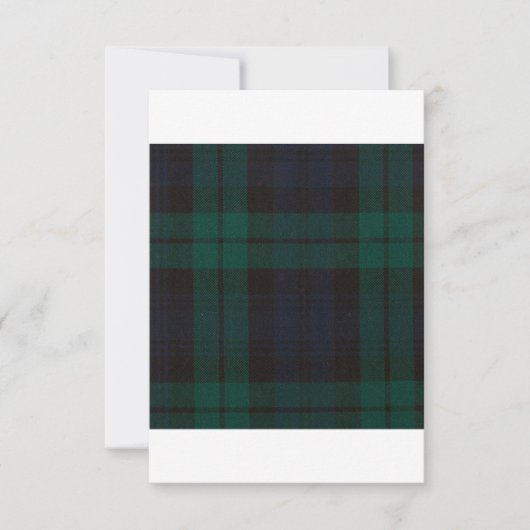 Black Watch Tartan Save The Date (Vorderseite)