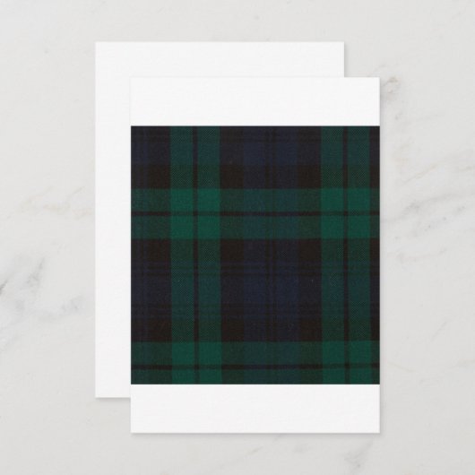 Black Watch Tartan Save The Date (Vorne/Hinten)
