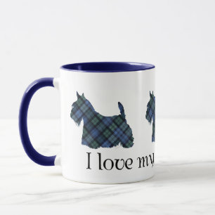 Black Watch Tartan Schottischer Terrier Tasse