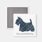 Black Watch Tartan Scottish Terrier Magnet (Vorderseite/Rückseite)